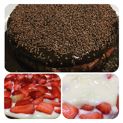 Chocolate com<br/>Recheio de Morango<br/>e Creme Belga